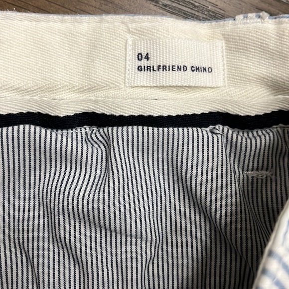 Gap Girlfriend Chino blue striped pants size 4 - Picture 11 of 17